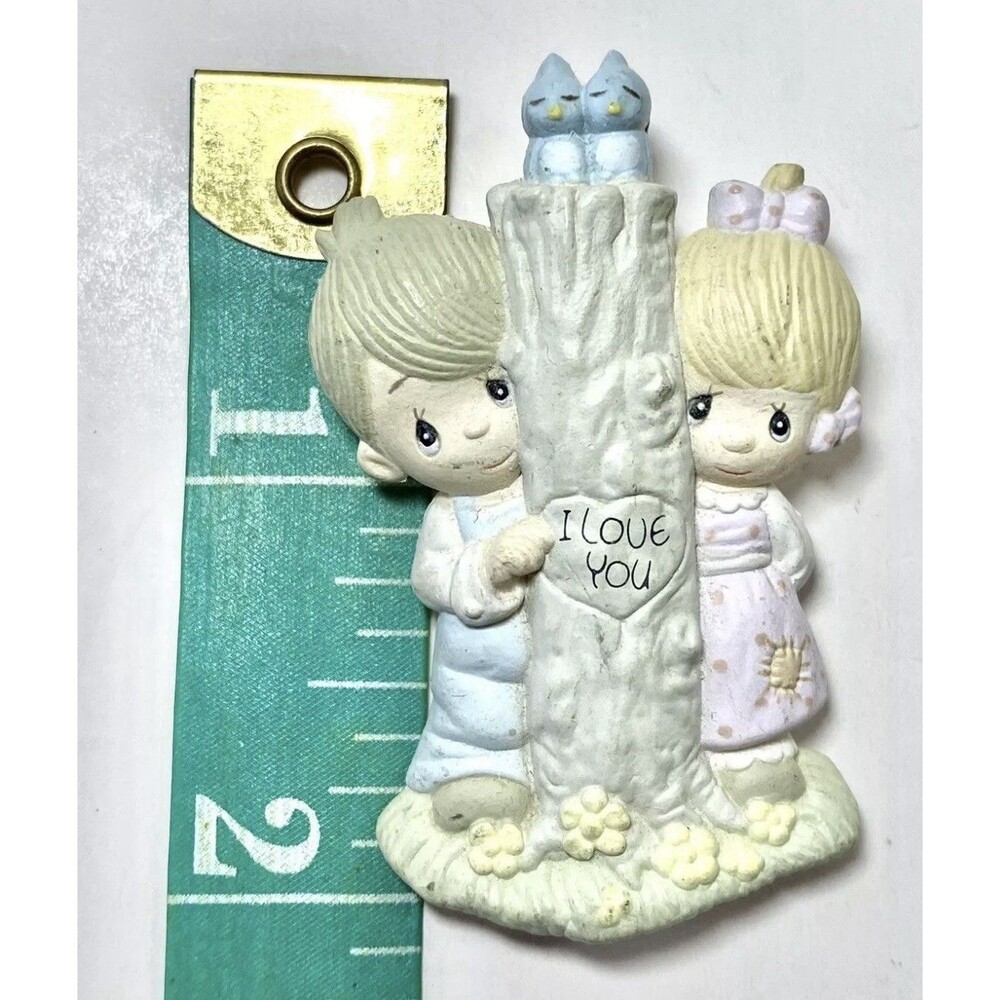 Precious Moments Samuel Butcher Pin Brooch I Love You  1980s 2 in - Picture 5 of 5